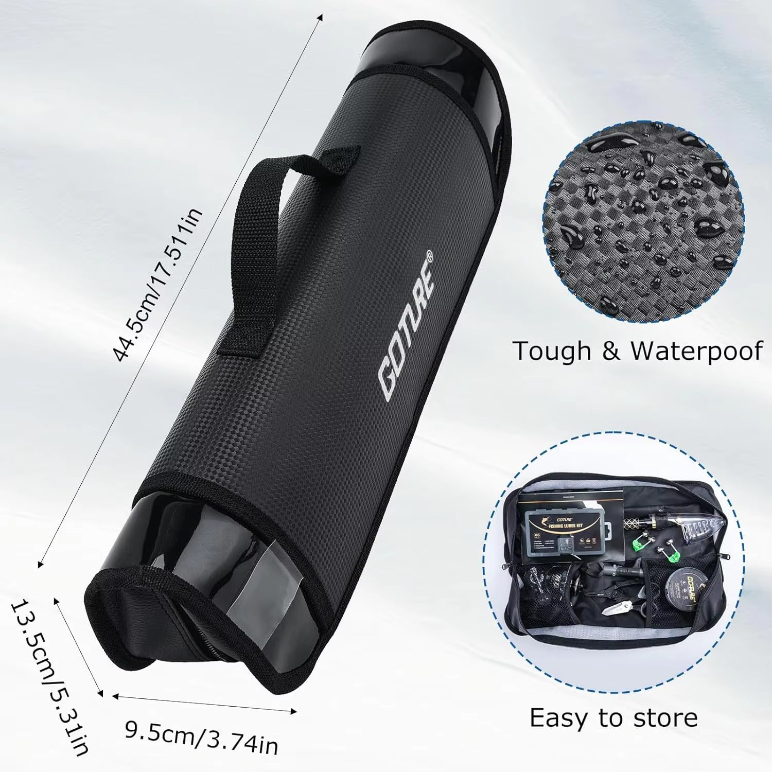 Goture Cañas Telescópicas de Pesca con Carretes y Bolsa - imagen 3