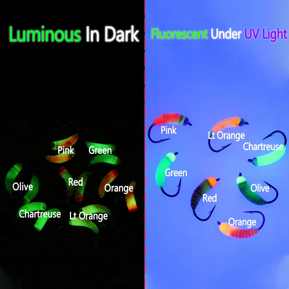 Bimoo Cabeza de tungsteno luminosa para ninfa Scud y mosca Caddis - imagen 3