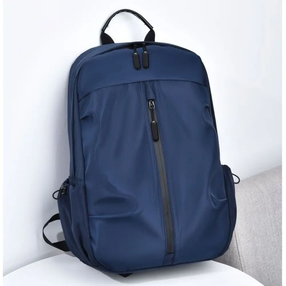 Mochila ordenador lavable de nailon gran capacidad gris negro azul