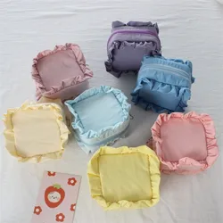 Monedero portátil de cosméticos con cierre cremallera para mujer