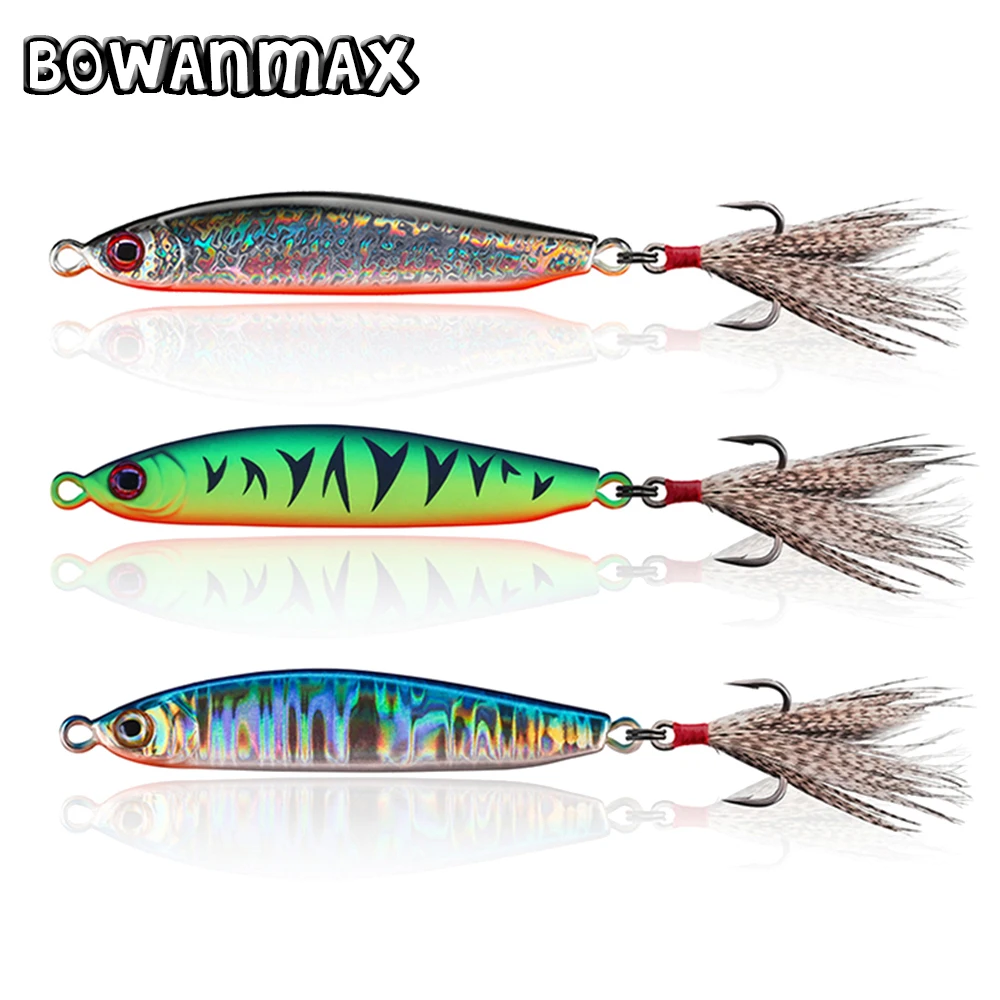 Cuchara metálica BOWAN para pesca lenta en agua salada – lubina - imagen 3