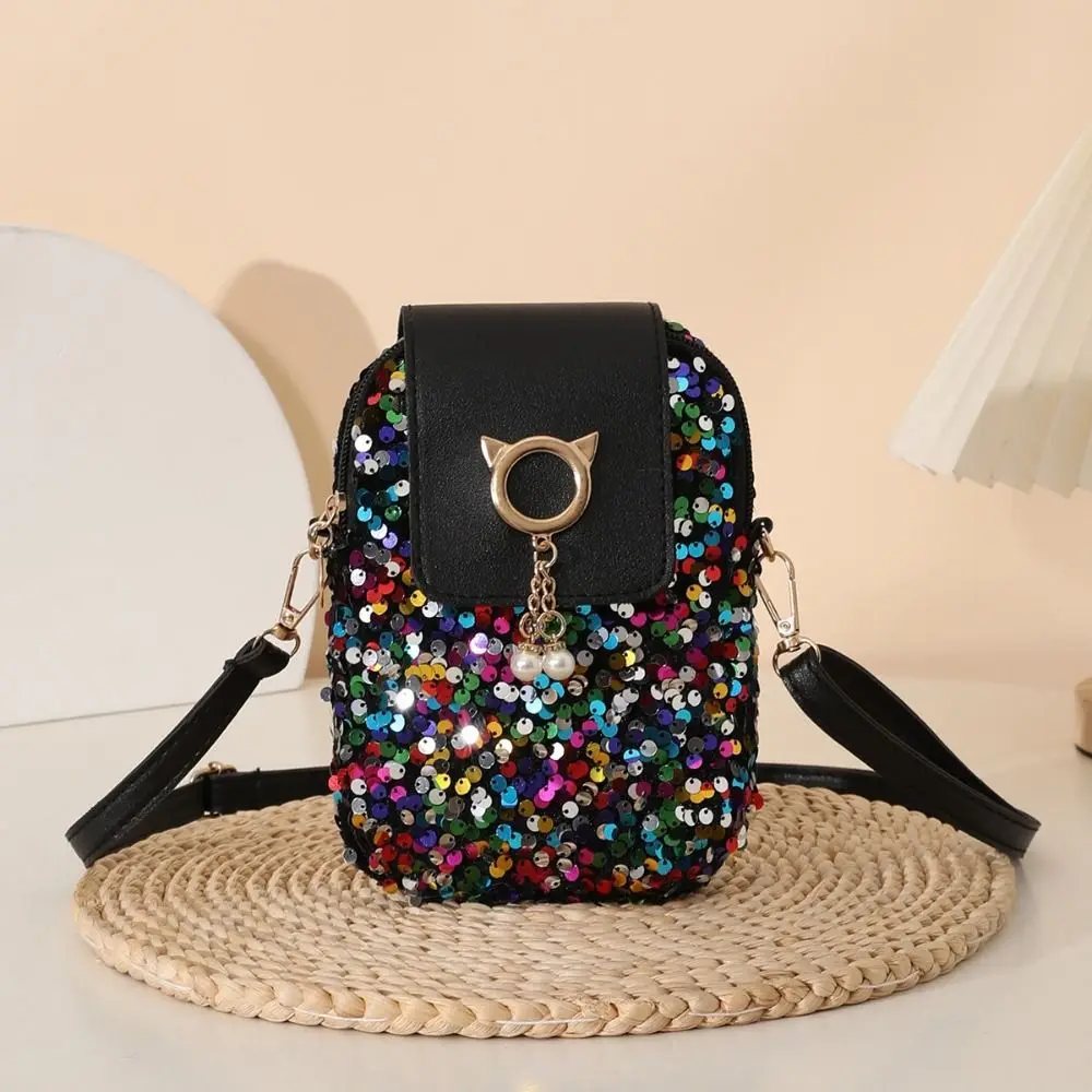 Bolso bandolera mini de lentejuelas brillante ligero para noche - imagen 4