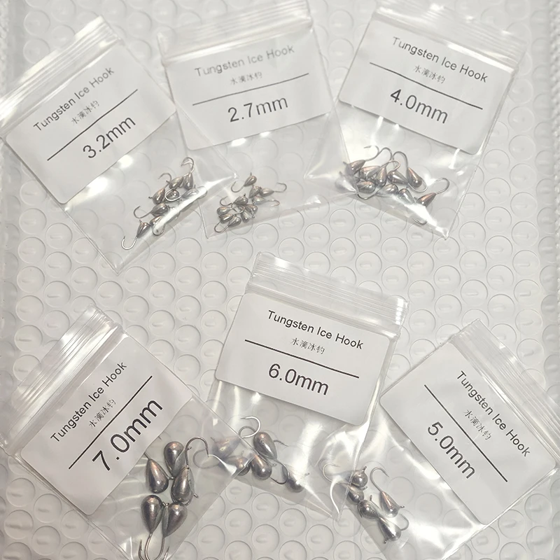 Anzuelos de tungsteno en diferentes tamaños