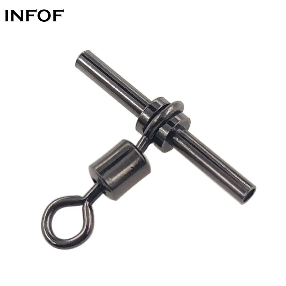 Anzuelos giratorios de triple vía con conector de latón para carpa