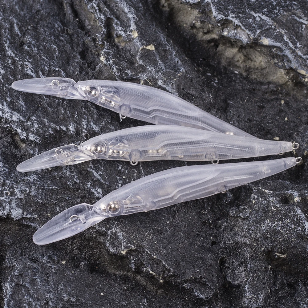 Dr.Holife Señuelo minnow flotante sin pintar con sonajeros
