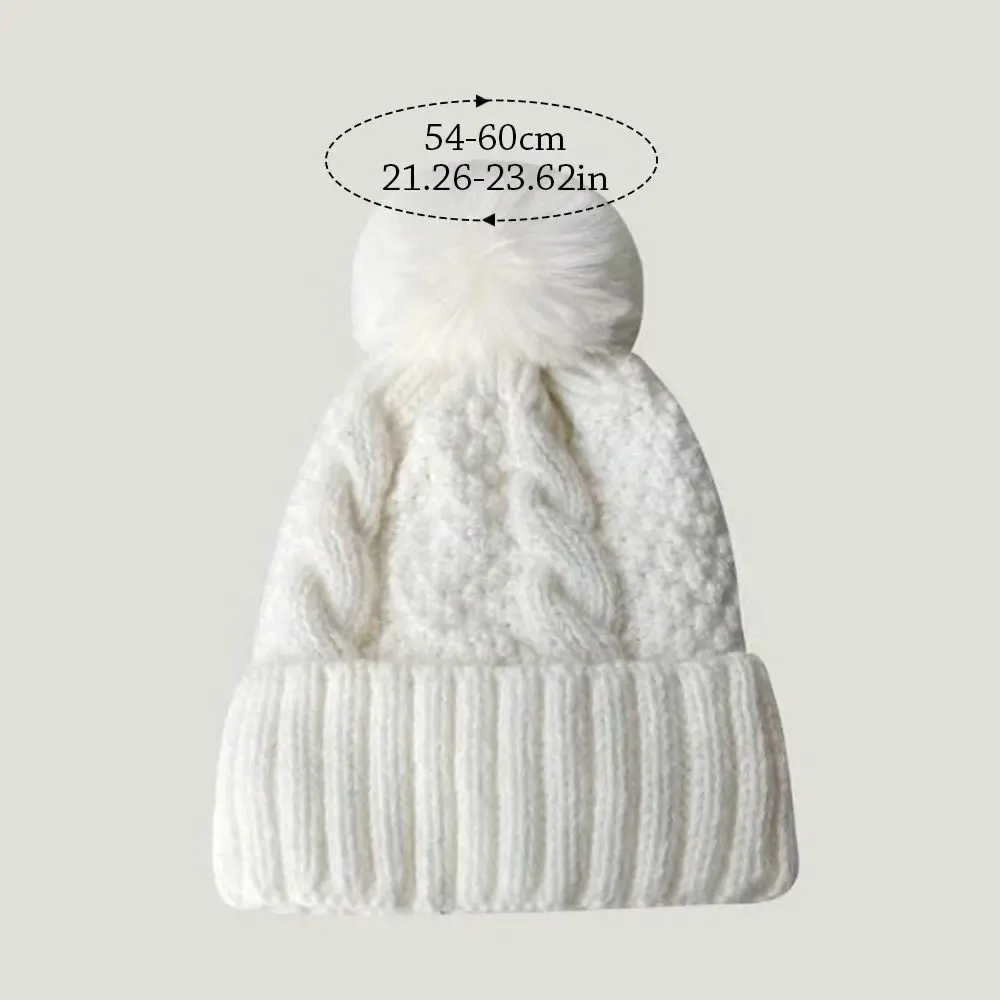 Gorro de invierno grueso tejido con interior de felpa