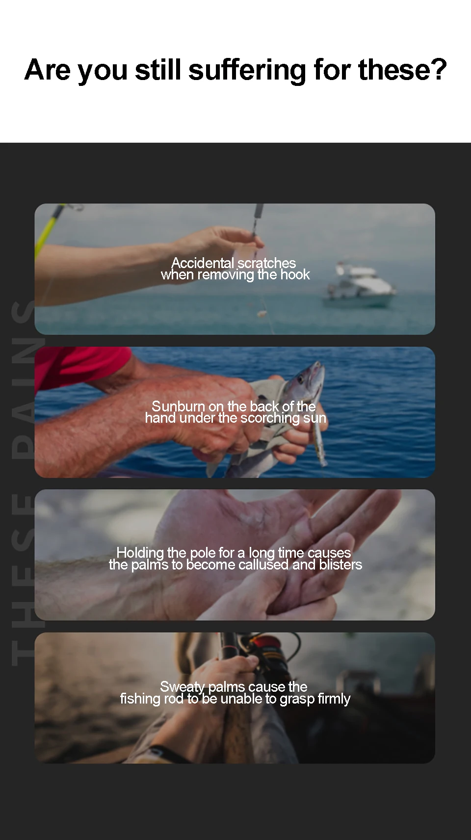 Variedad de colores del guante de pesca