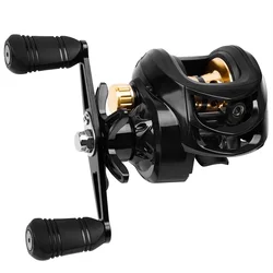 Rueda de microgotas de metal para carrete baitcasting con hilo negro