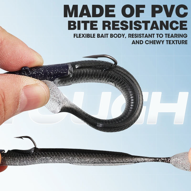 Cebo blando biónico TAIYU anguila 12 cm para pesca en cola en T - imagen 3