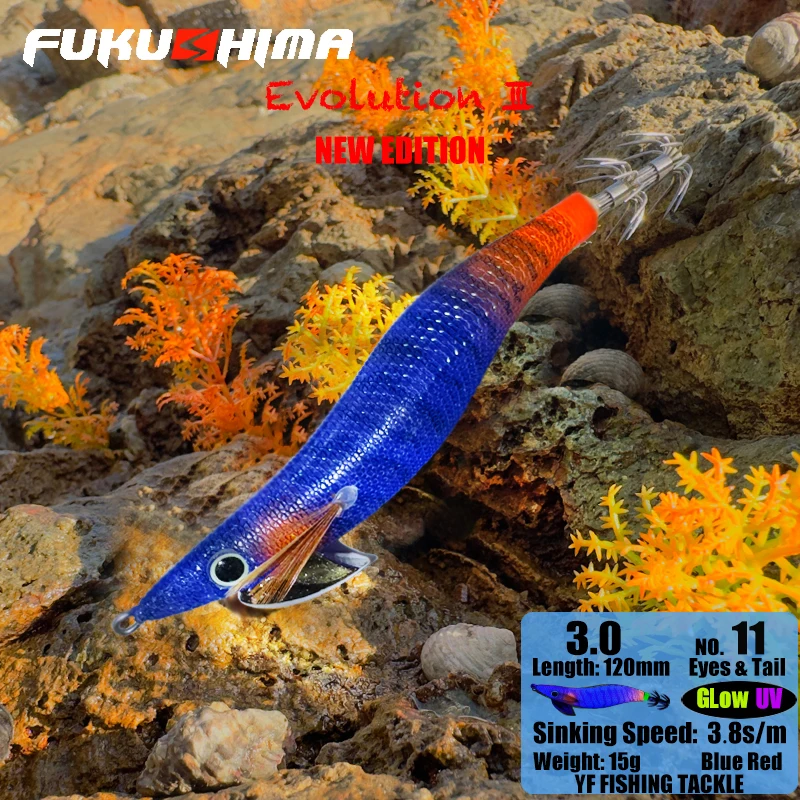 Fukushima III Egi lumínico UV para calamar, señuelo - imagen 3
