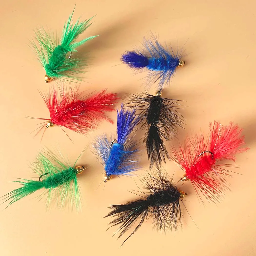 Moscas Woolly Bugger con bead de latón para trucha y salmón streamer - imagen 2