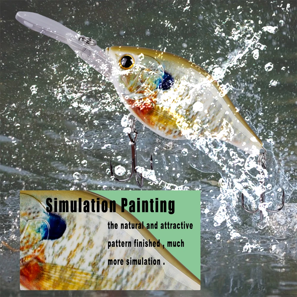 CCLTBA Señuelo Crankbait Flotante para Lubina – Imitación Realista - imagen 5