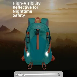 Mochila impermeable ligera con compartimentos y panel reflectante