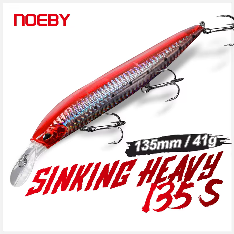 NOEBY Jerkbait pesado de cebo duro – Señuelo hundible para lubina