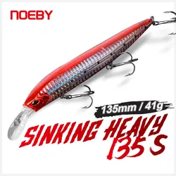NOEBY Jerkbait pesado de cebo duro – Señuelo hundible para lubina