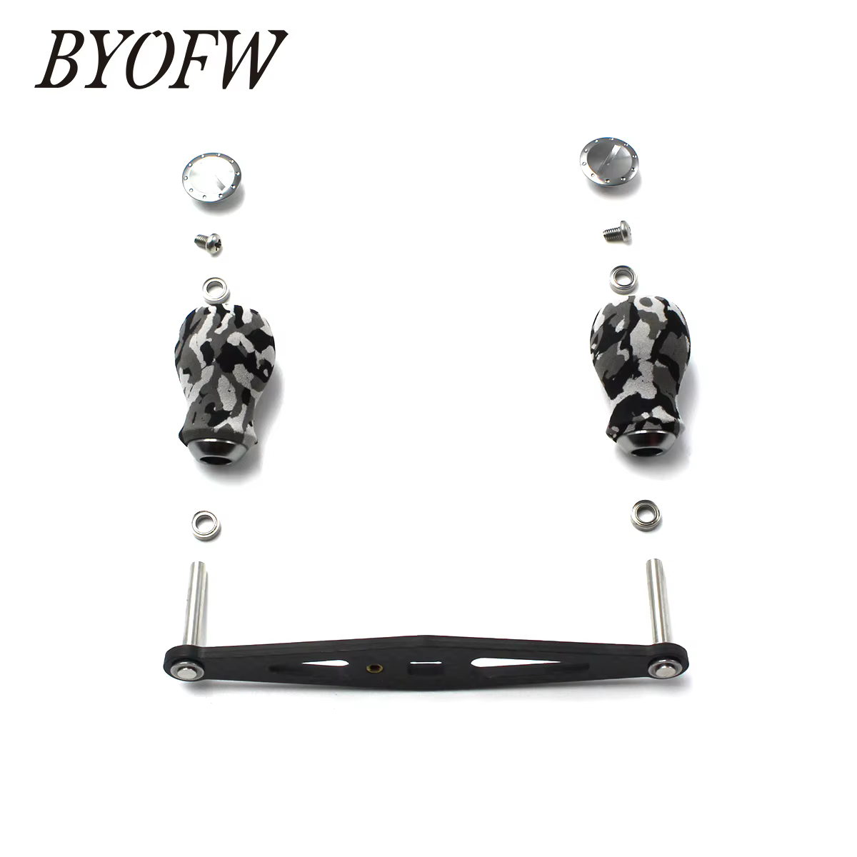 BYOFW Manivela de carrete fibra de carbono para curricán/baitcasting - imagen 5