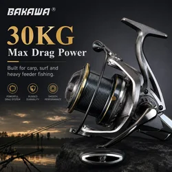 Carrete de spinning BAKAWA 10000 – Gran capacidad agua dulce y salada
