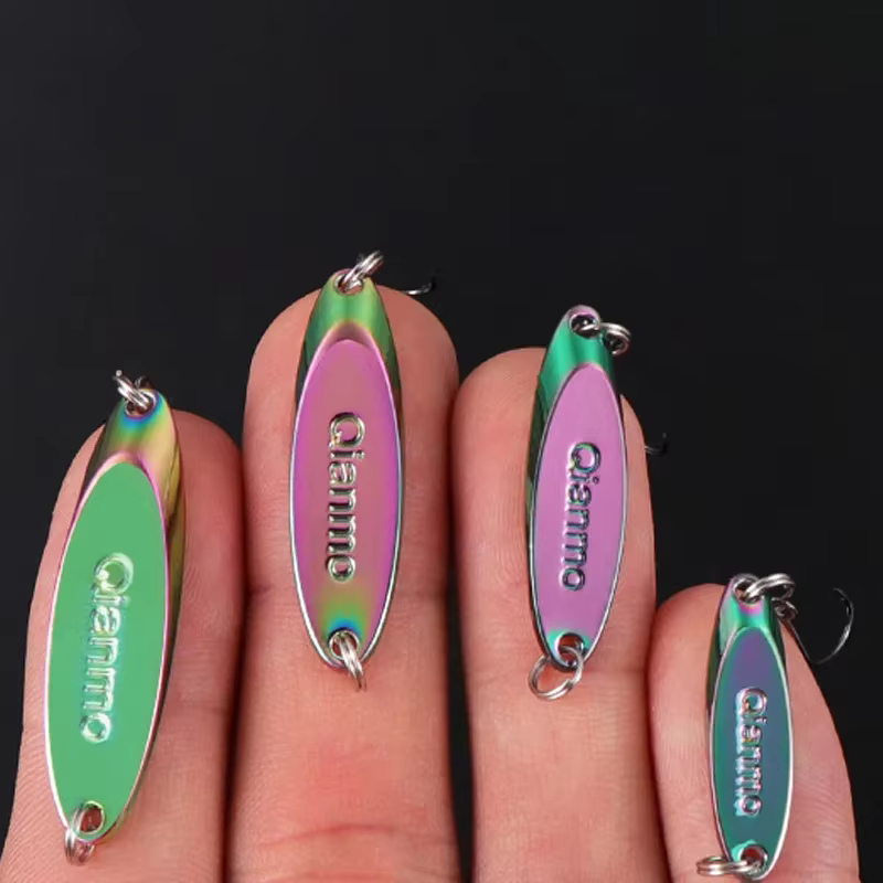 Cucharas de pesca metálicas para trucha y hielo – Acción Spinnerbait - imagen 4