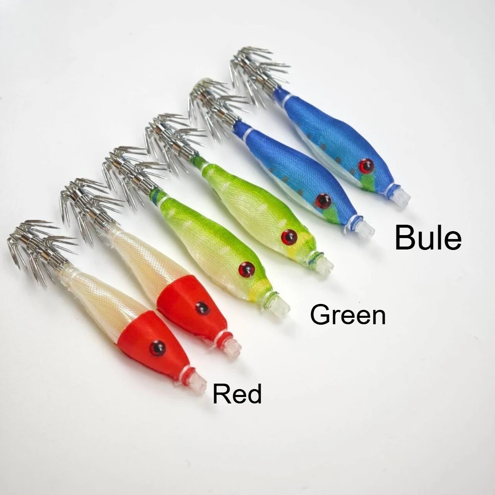 Señuelo de calamar brillante con plantillas para pesca en mar - imagen 4
