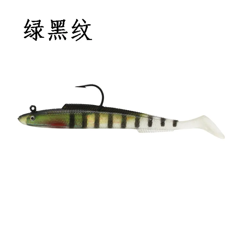 Swimbait de silicona suave con cabeza jig para lubina depredadora - imagen 5