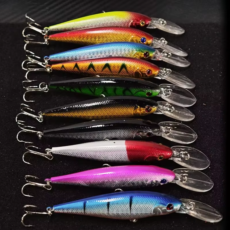 Señuelos Wobbler duros con anzuelos triples para lubina y lucio - imagen 3