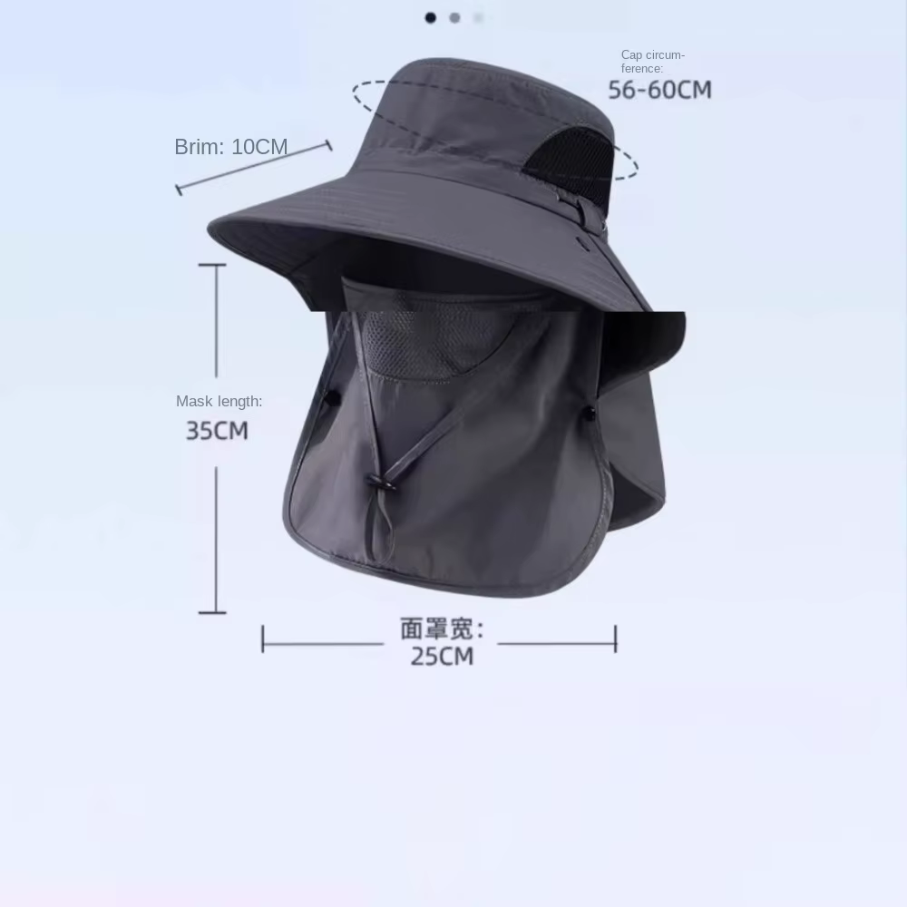Gorra de pesca con protección solar y alero ancho - imagen 4