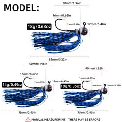 Spinner con cabeza jig y ojo 3D anti-ensartamiento para lubina