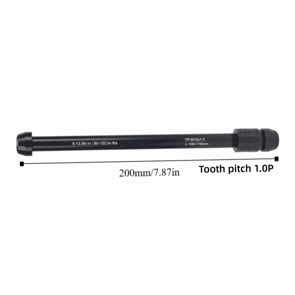 Eje pasante bicicleta de aluminio negro con llave, kit adaptador - imagen 4