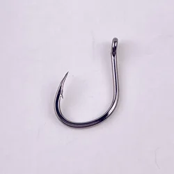 Anzuelos circulares individuales para pesca con mosca negros