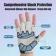 Guantes táctiles antideslizantes media falange con absorción impactos - imagen 4