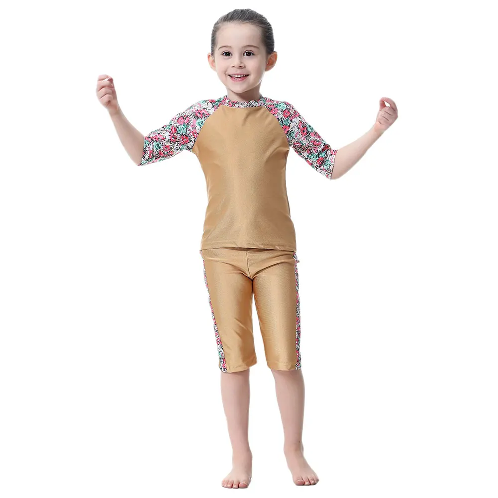 Traje de baño musulmán de nailon de secado rápido, top y shorts - imagen 4