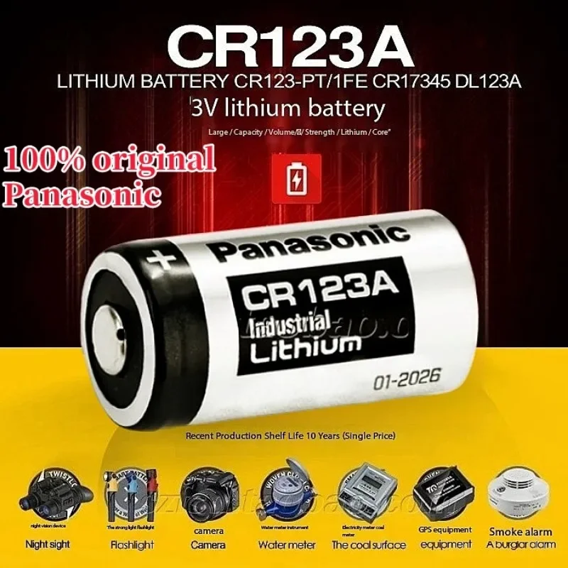 Batería litio 3V Panasonic 123A