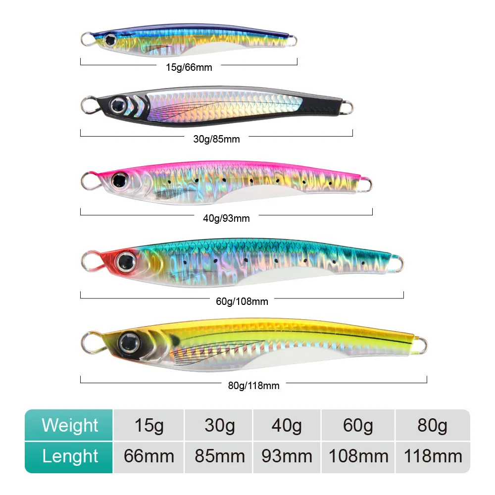 FSTK Señuelo para Lubina Jugulou – Jig de Fundición Larga 15-80g - imagen 3