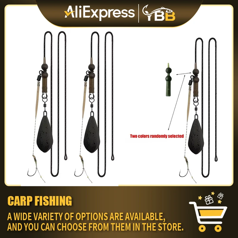 Montaje carpfishing helicóptero anti-enredos con líder sauce plomo - imagen 4