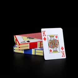 Cartas de póker impermeables de PVC flexibles, letras grandes