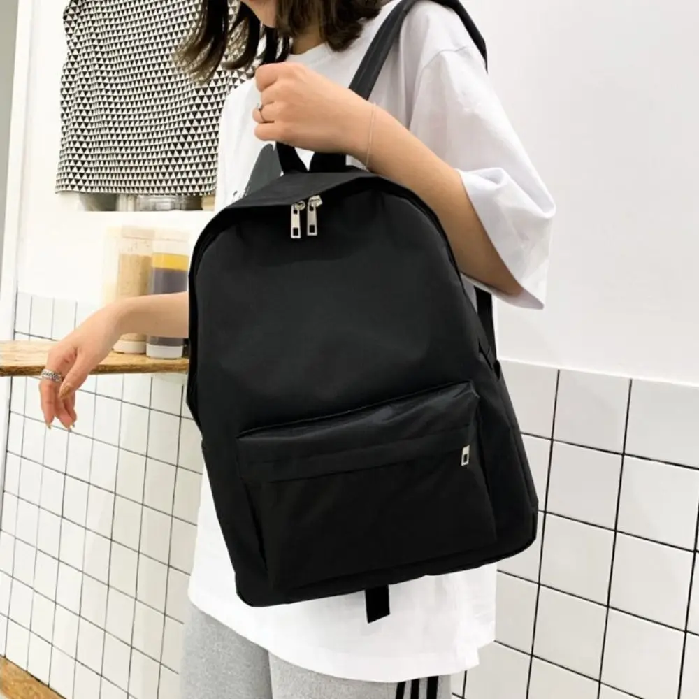 Mochila de viaje grande lisa informal escolar para adolescentes - imagen 3