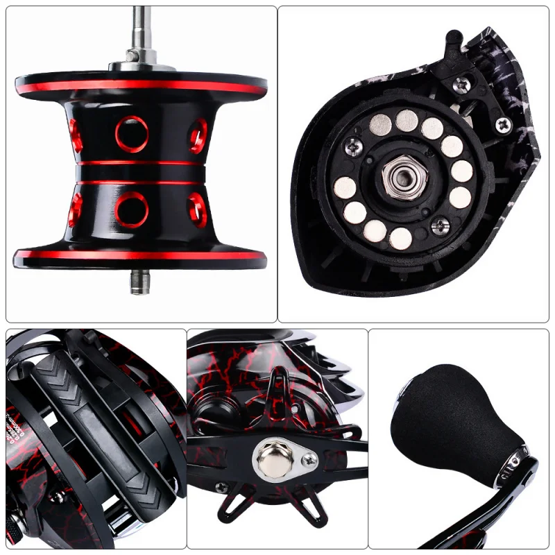 Carrete baitcasting PRO BEROS Metal duradero para señuelos - imagen 3