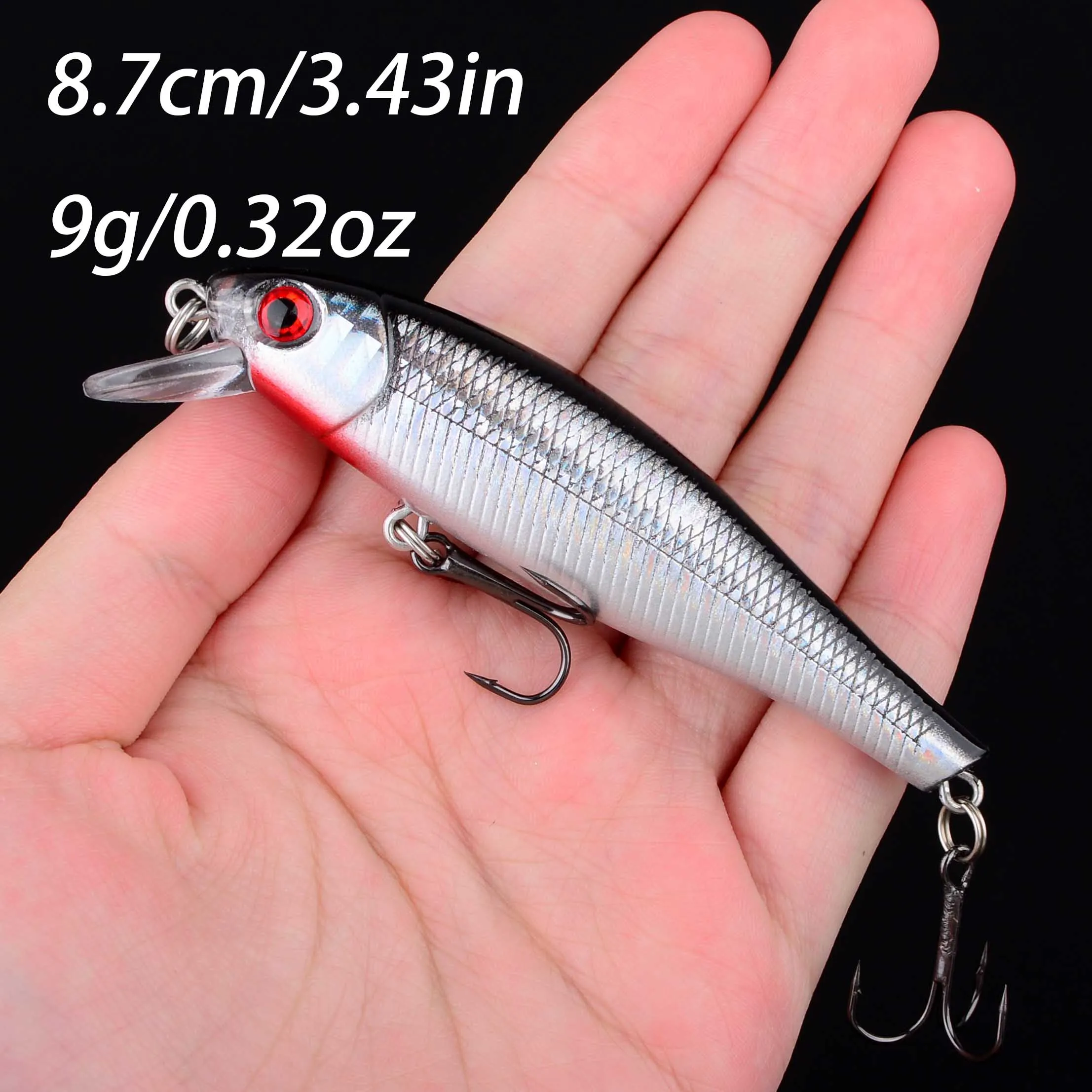 Señuelo jerkbait flotante de lance largo con anzuelo de calidad - imagen 4