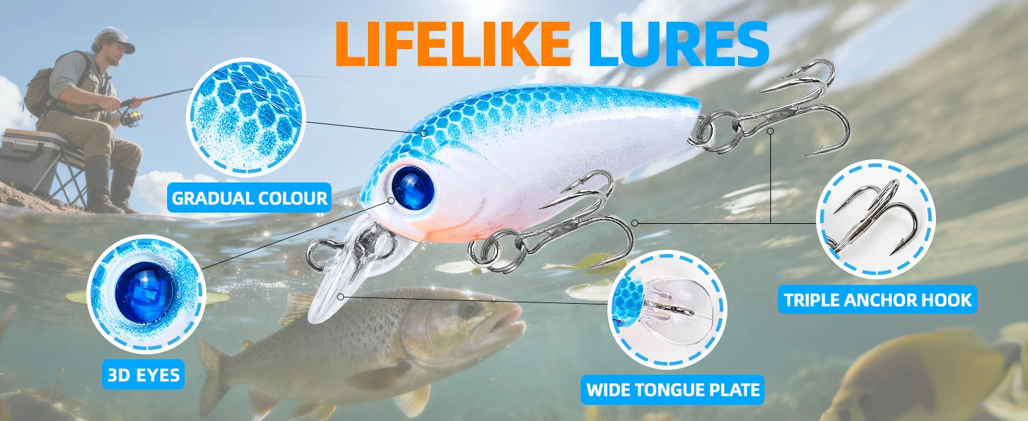 Señuelos topwater micro para recuperar en superficie