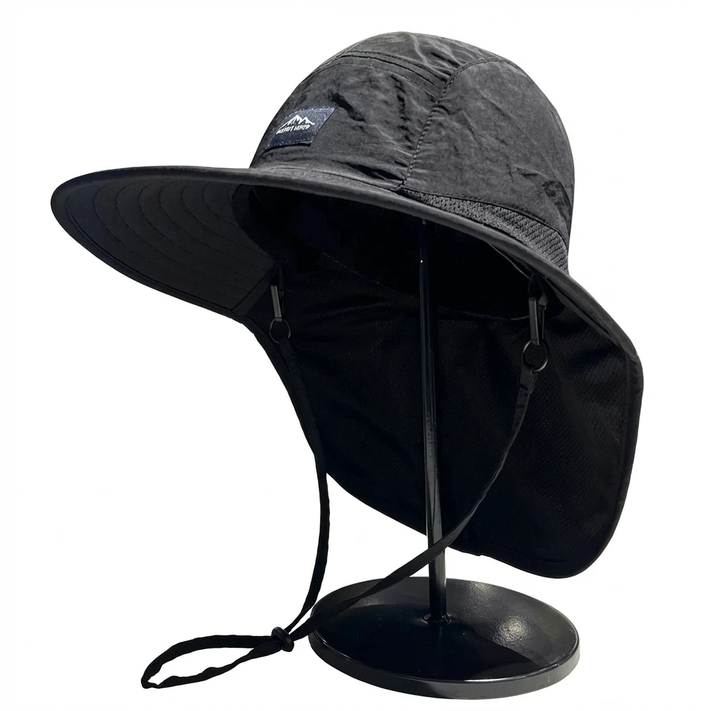 Sombrero de pescador retro con ala ancha