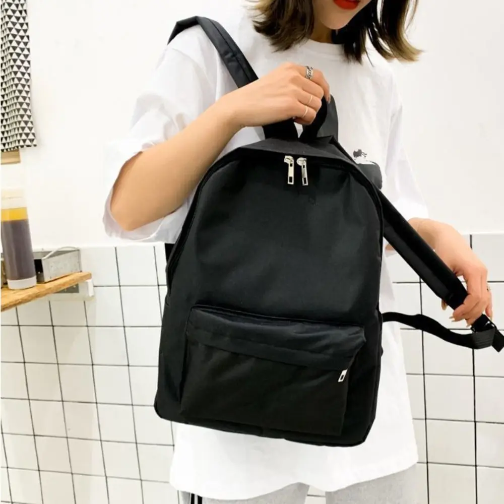 Mochila de viaje grande lisa informal escolar para adolescentes - imagen 2