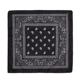 Bandana pañuelo Goture hip hop unisex negro con estampado cuadrado