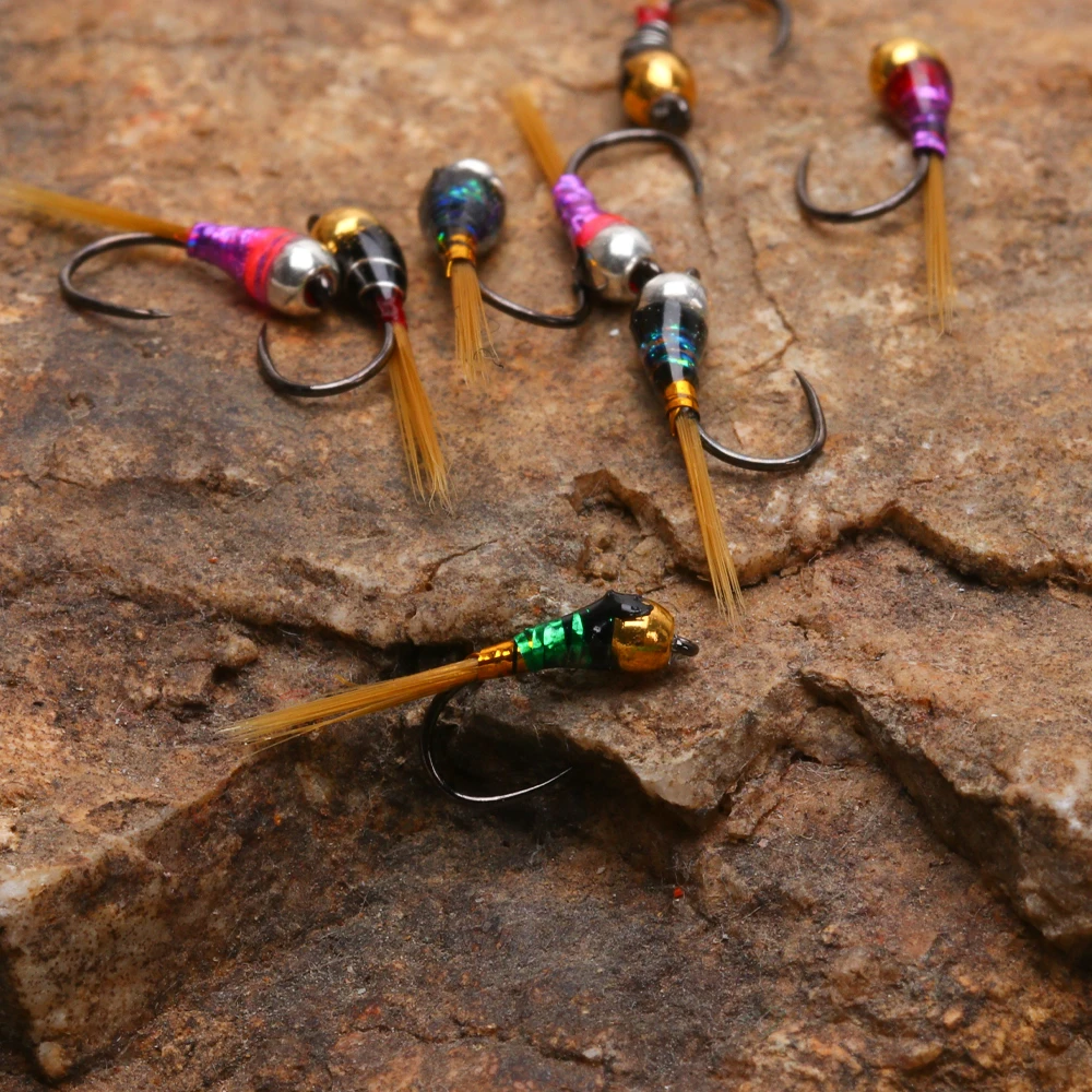 Vtwins Ninfa Epoxi Perdigón sin púas para pesca de trucha - imagen 4