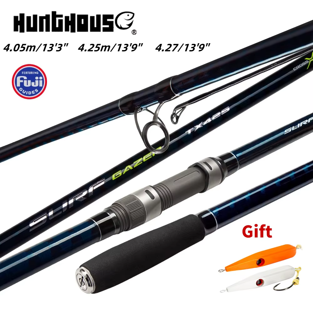 Caña Hunthouse Surfcasting 3 Secciones FUJI Shore 4,25m para Lance Largo