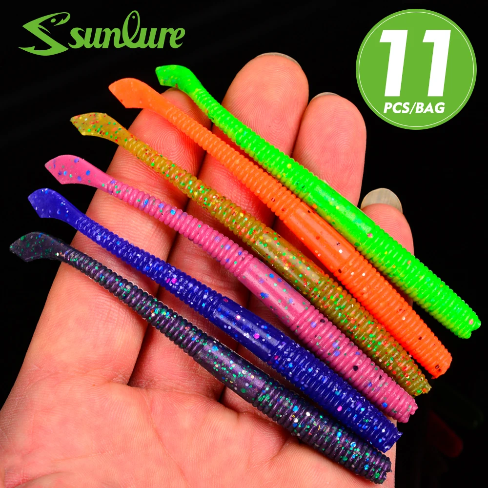 Señuelo de silicona Sunlure con cola en forma de ola para lubina - imagen 5