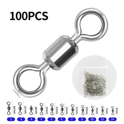 Conectores de pesca con ganchos giratorios de acero inoxidable