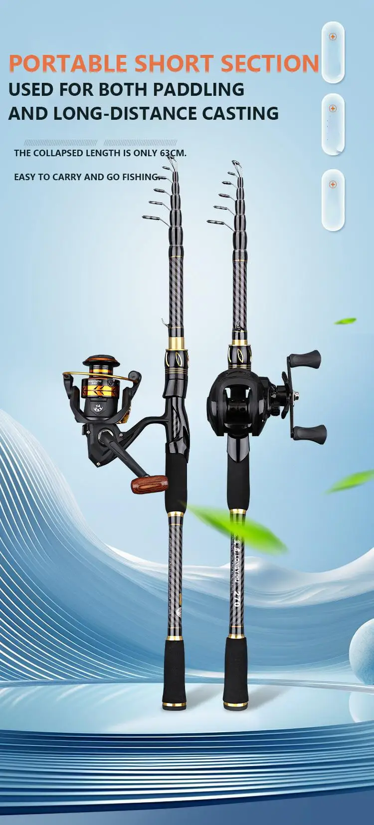 Caña Mavllos Dragon Carbon Bass plegada