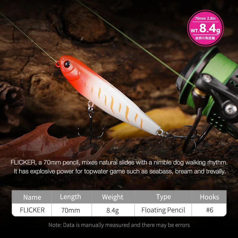 Tsurinoya 70F Z Dog – Señuelo topwater andador flotante para lucio - imagen 5