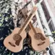 Caja de almacenamiento con forma guitarra para púas acústicas y soporte