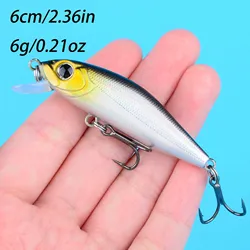Wobbler Minnow cebo duro flotante para lubina rayada